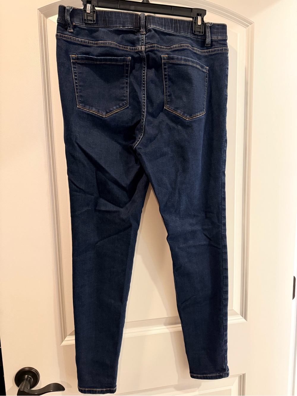 Like New - J Jill Denim Dark Wash Elastic Waist Jeggings Sz Med - Picture 3 of 5